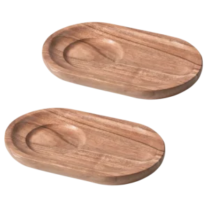 Josje Serveer Plateau Acaciahout Naturel - Set Van 2