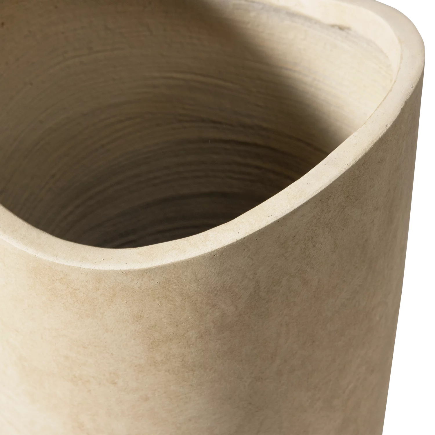 Mosi Vaas/Plantenpot Fiber Clay Beige 75Xo25 Cm - Afbeelding 5