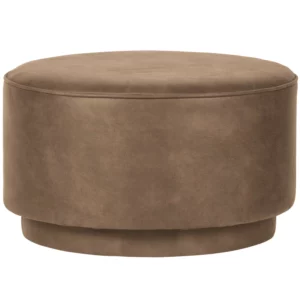 Ronde Poef Coffee Eco-Leer 60Cm
