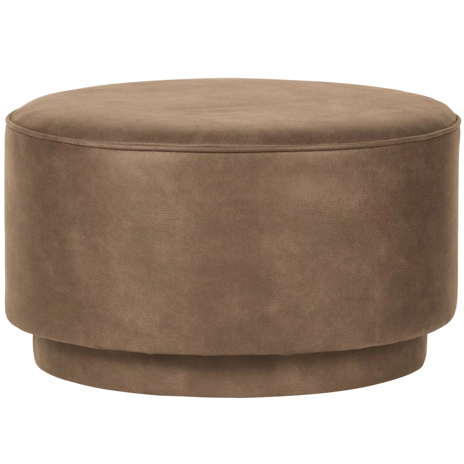 Ronde Poef Coffee Eco-Leer 60Cm