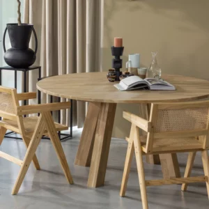 Alternative view of Rhonda Xl Eettafel O150 Cm Eiken Naturel [Fsc]