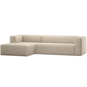 Loungebank Bean 305Cm, Chenille, Kleur Beige Melange
