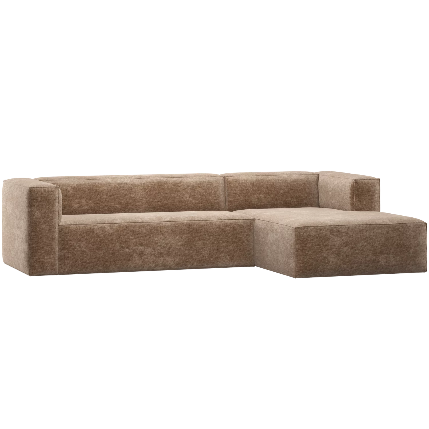 Loungebank Bean 305Cm, Chenille, Kleur Taupe
