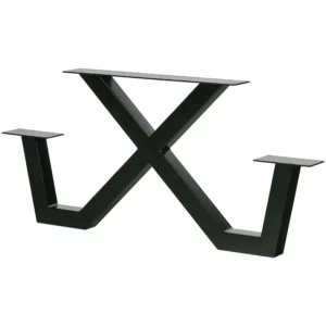 Tablo Tuin X-Vorm Poot Picknick Metaal Zwart - 1 Stuks
