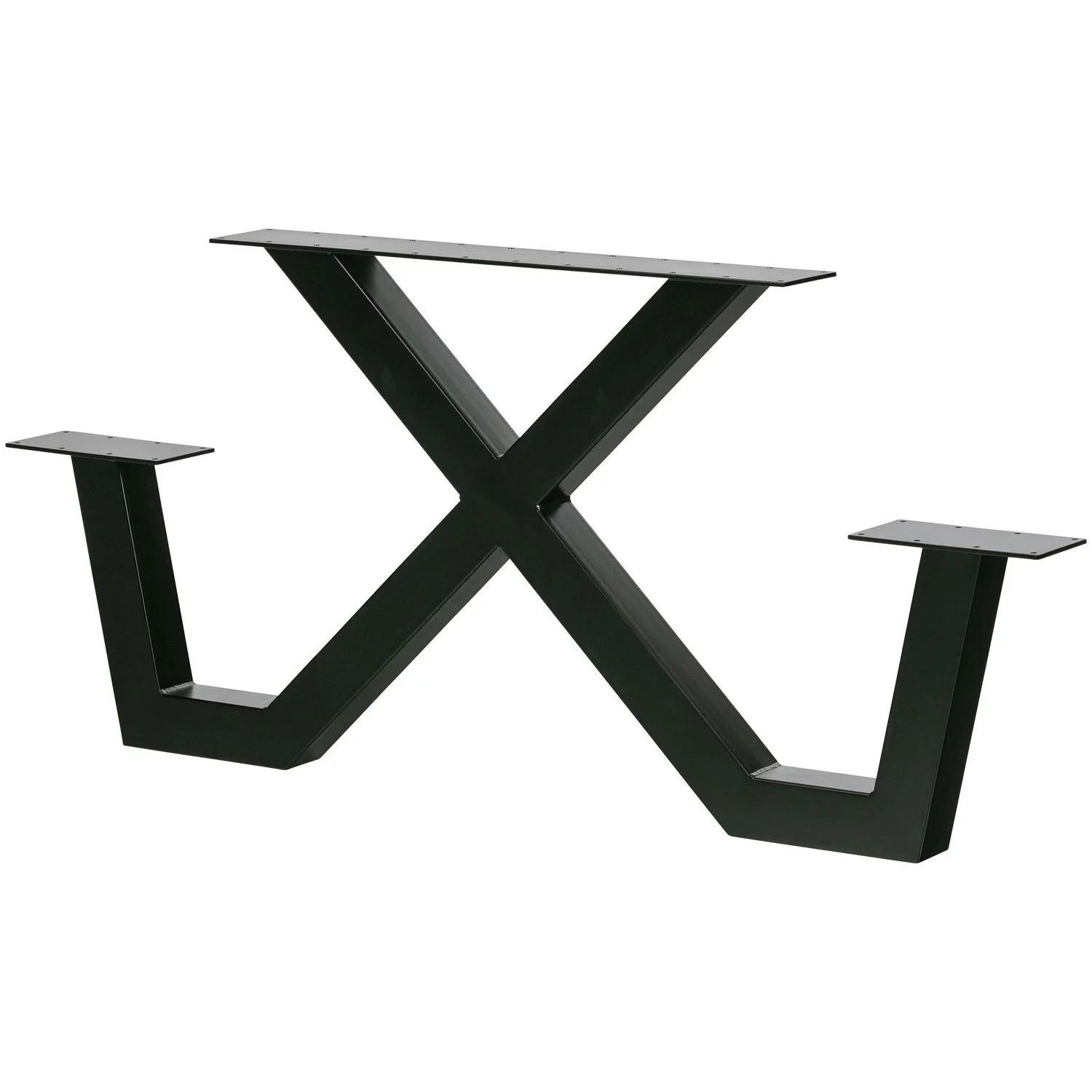 Tablo Tuin X-Vorm Poot Picknick Metaal Zwart - 1 Stuks