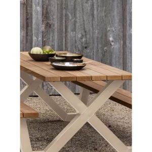 Alternative view of Tablo Tuin Picknicktafel Ayous Zand X-Poot Metaal [Fsc]