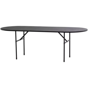 Arthur Eettafel Ovaal Met H-Poot Eiken Zwart [Fsc]