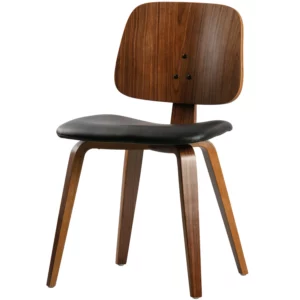 Classic Eetkamerstoel Noten Fineer Zwart/Walnoot