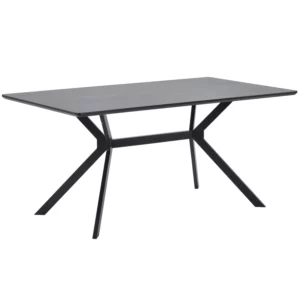 Bruno Eettafel Rechthoek Mdf Zwart 160X90 Cm
