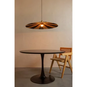 Alternative view of Sammy Eettafel Trompetvoet Rond Mdf Zwart O120 Cm