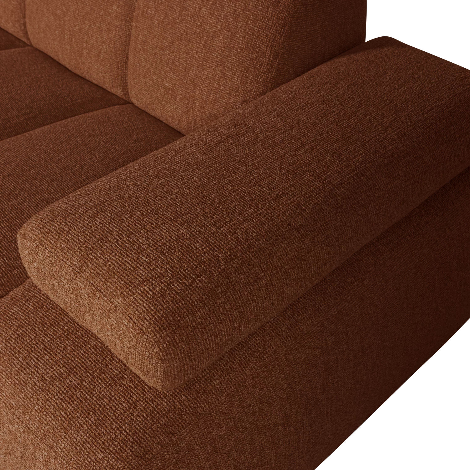 Loungebank Mojo Bouclé, Kleur Roestbruin Melange - Afbeelding 8