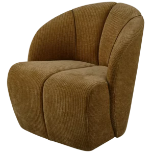 Mojo Draaifauteuil Ribstof Honinggeel