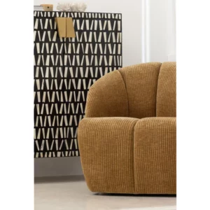 Alternative view of Mojo Draaifauteuil Ribstof Honinggeel