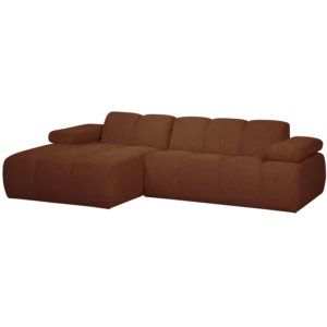 Loungebank Mojo Bouclé, Kleur Roestbruin Melange