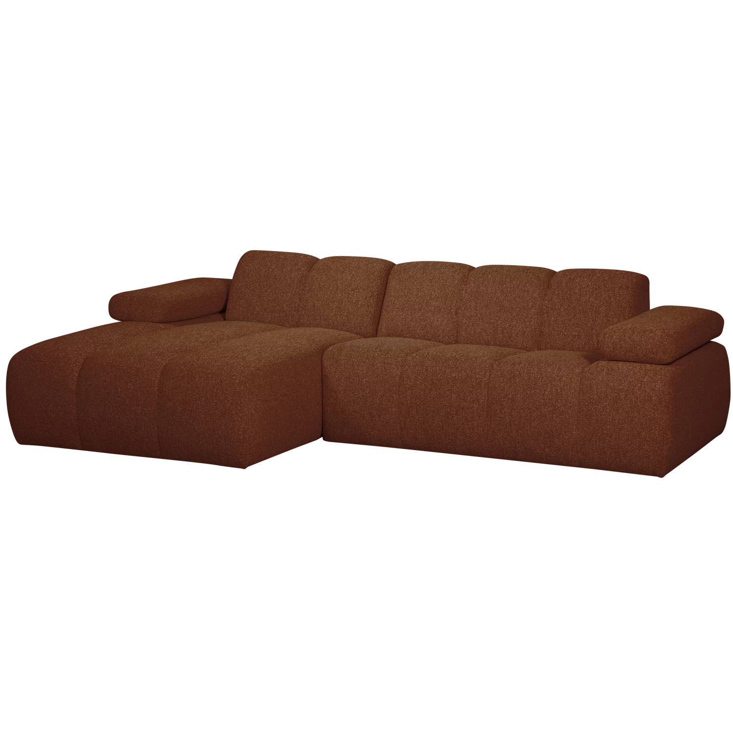 Loungebank Mojo Bouclé, Kleur Roestbruin Melange