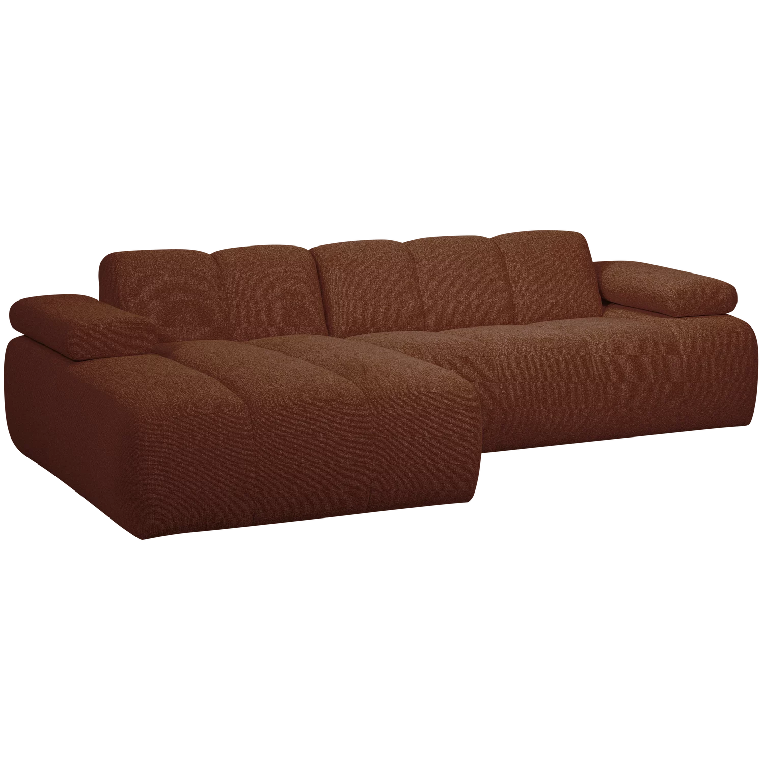 Loungebank Mojo Bouclé, Kleur Roestbruin Melange - Afbeelding 5