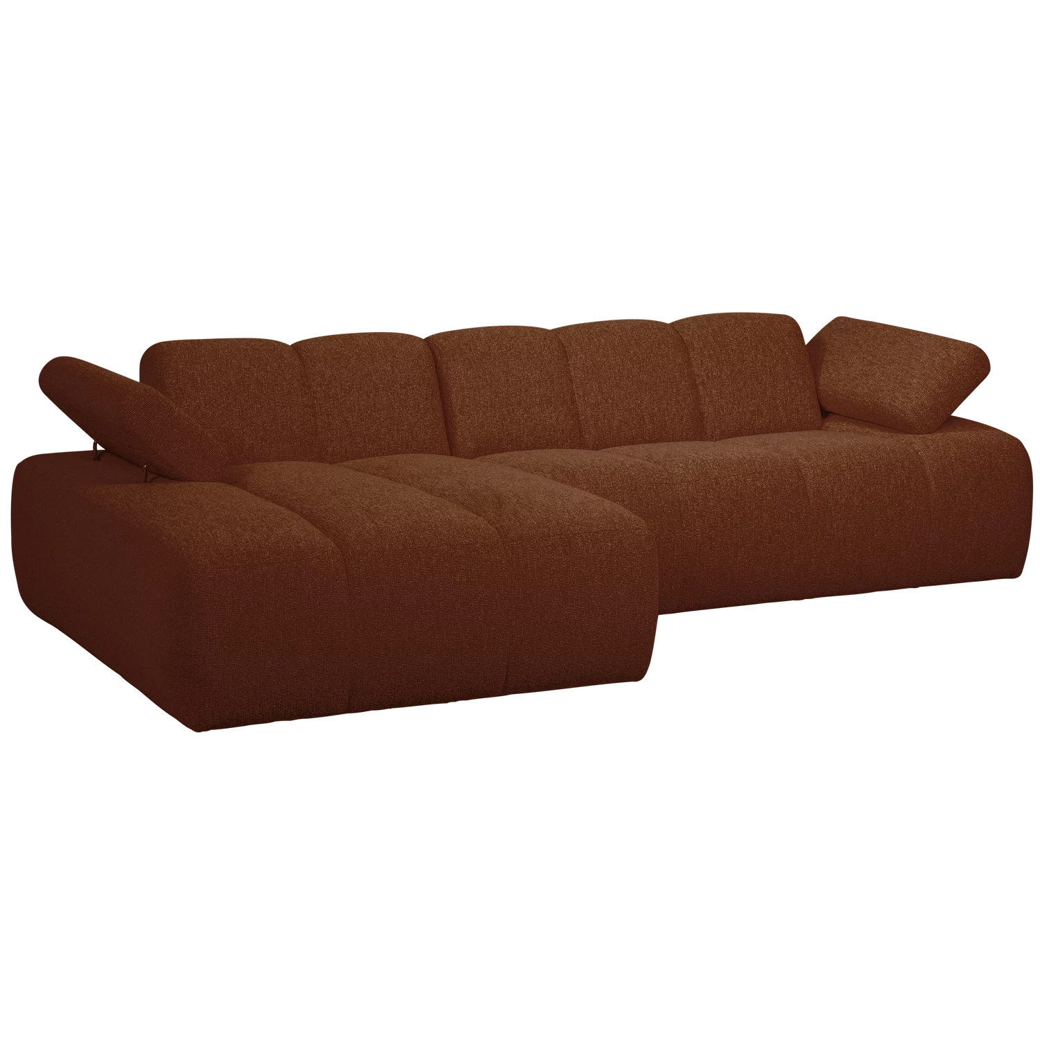 Loungebank Mojo Bouclé, Kleur Roestbruin Melange - Afbeelding 6