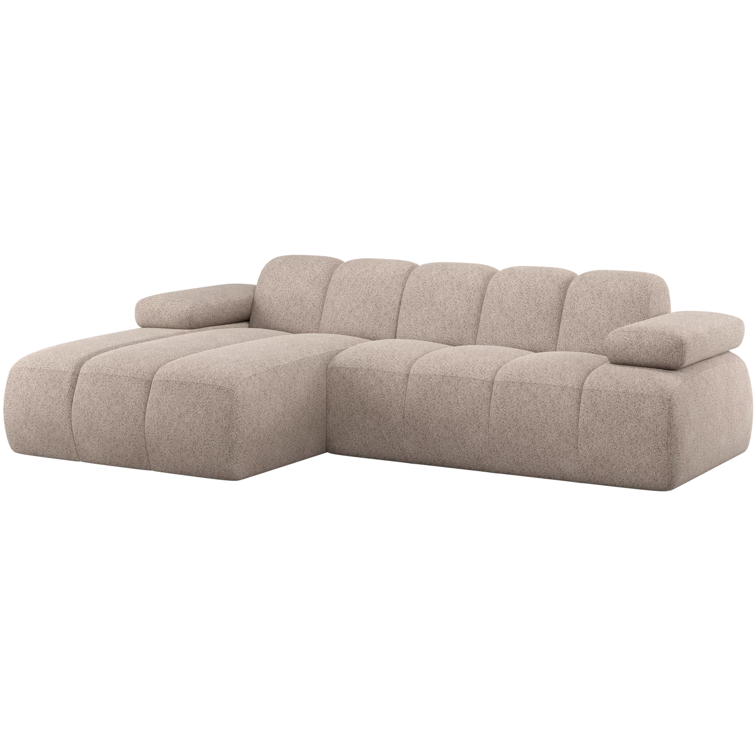 Loungebank Mojo Wollig Chenille, Kleur Donker Zand