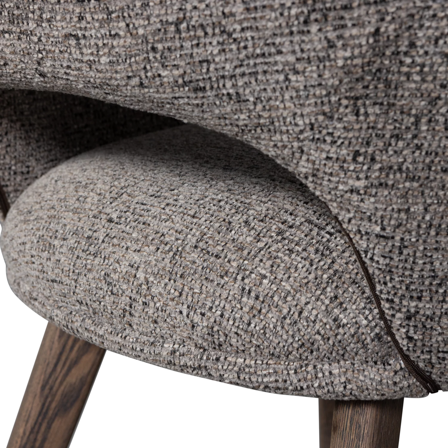 Eetkamerstoel Murat Naturel Onderstel, Chenille - Afbeelding 7