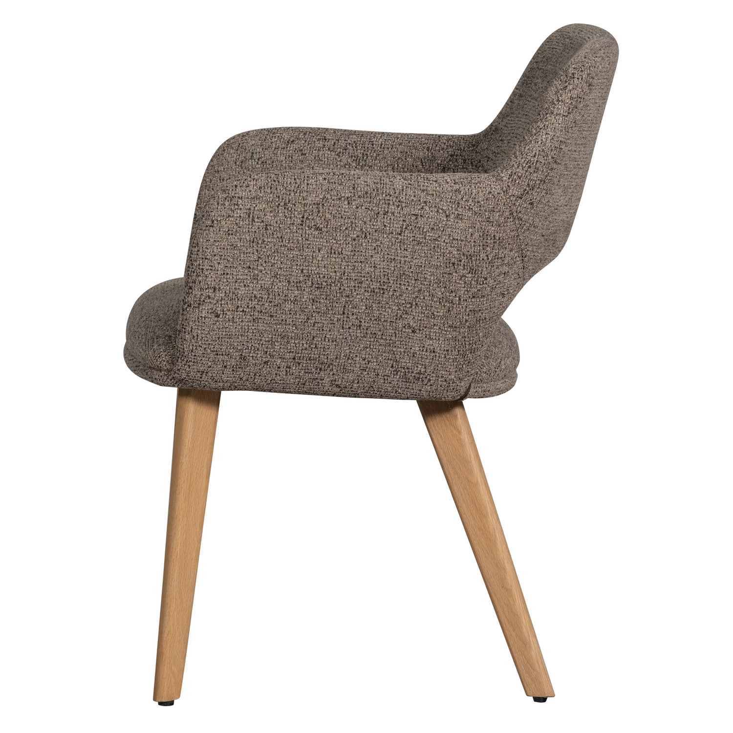 Eetkamerstoel Murat Bruin Onderstel, Chenille - Afbeelding 5