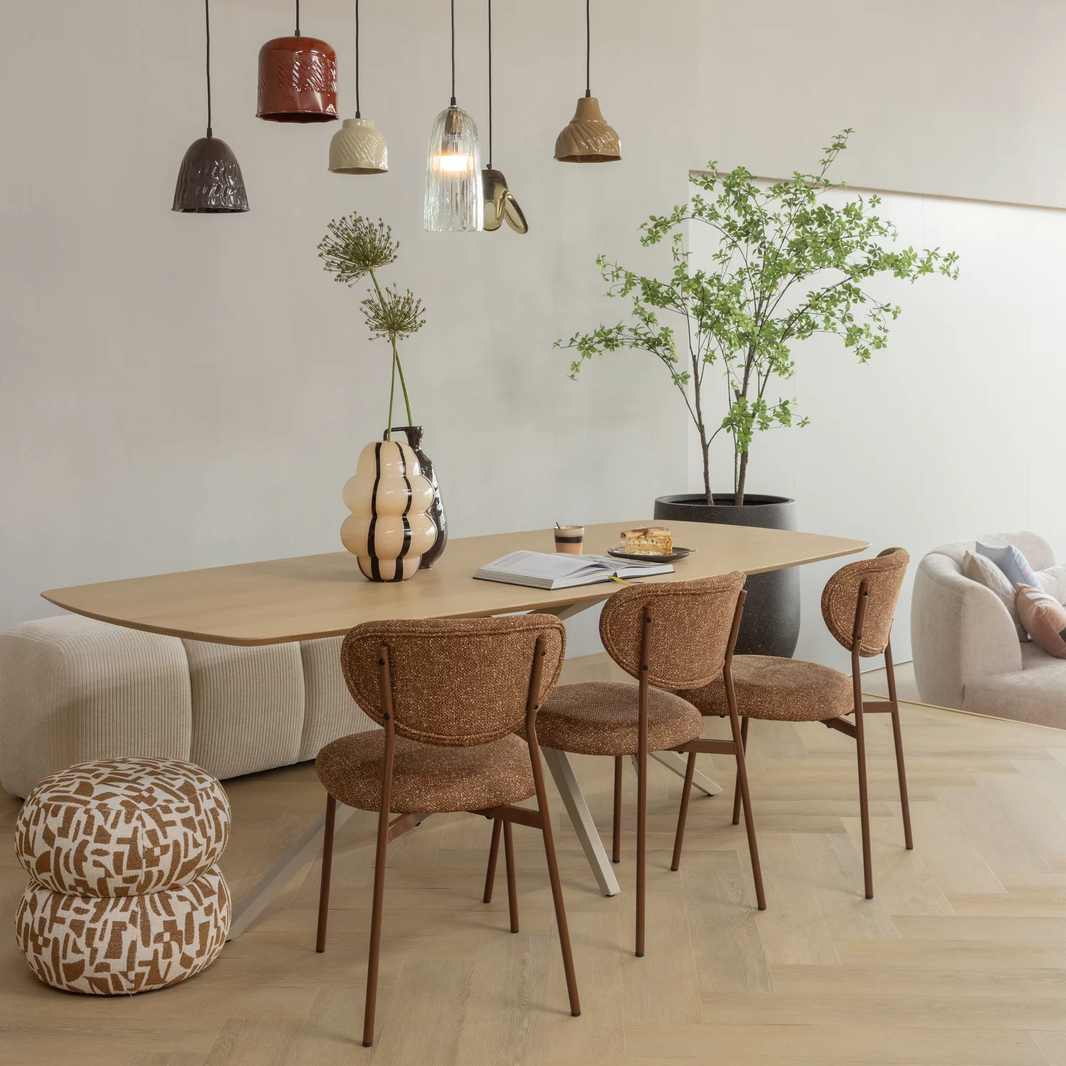 Poef Anic Grafisch Patroon - Afbeelding 2