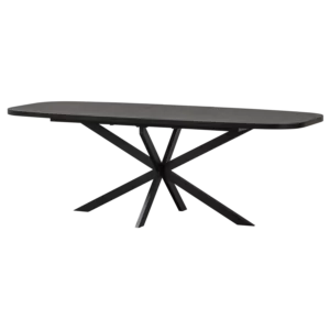 Arros Eettafel Uitschuifbaar 180-220X90 Cm Mdf Zwart