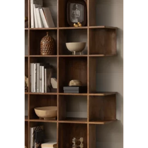Alternative view of Sinne Boekenkast Mangohout Walnoot 180X130Cm