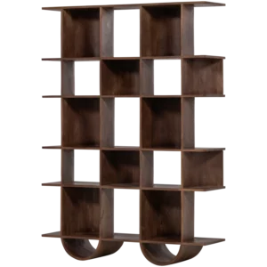 Sinne Boekenkast Mangohout Walnoot 180X130Cm