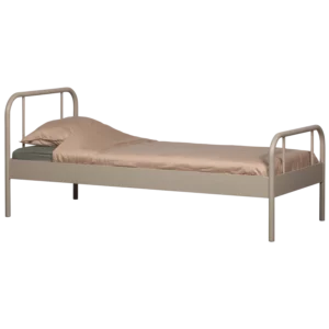 Mata 1-Persoons Bed Metaal Zand 90X200 Cm