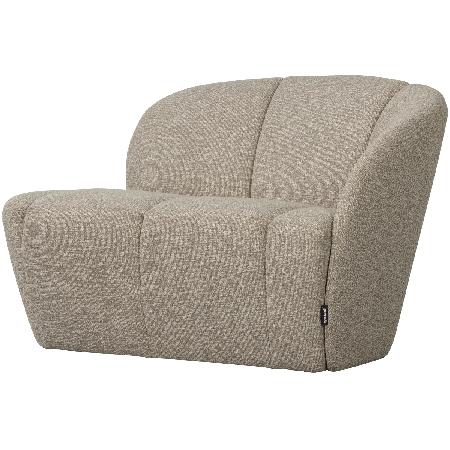2-Zits Bankje Mojo Bouclé, Kleur Beige Melange