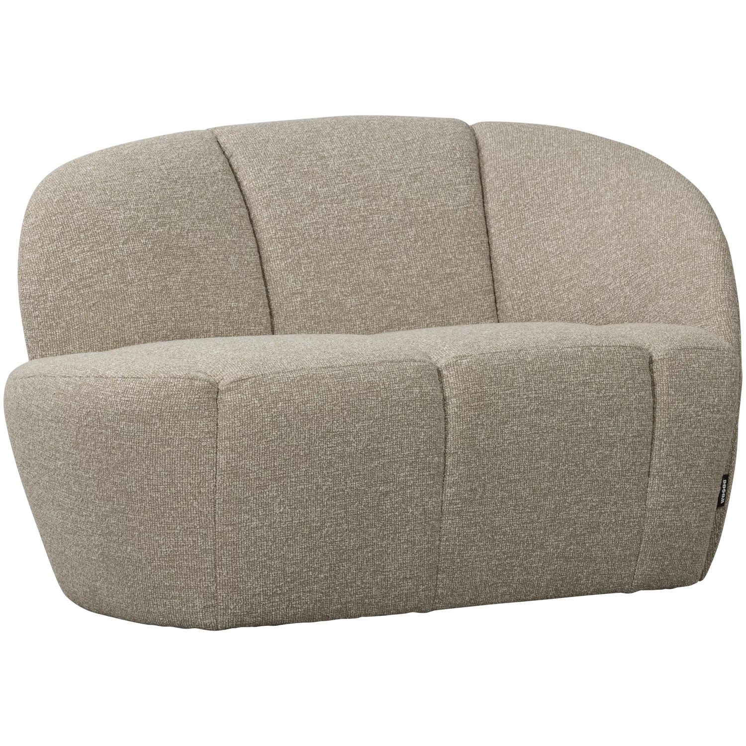 2-Zits Bankje Mojo Bouclé, Kleur Beige Melange - Afbeelding 3