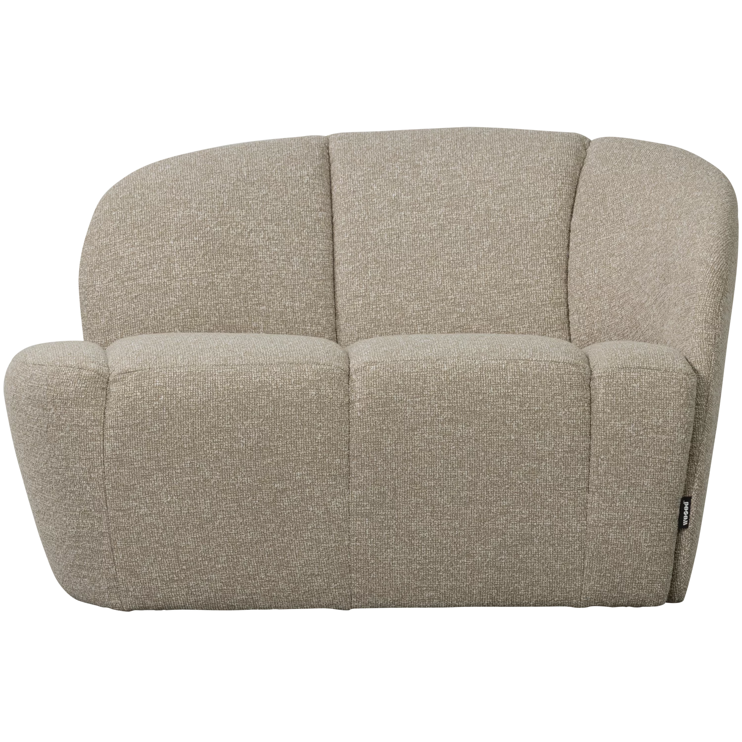 2-Zits Bankje Mojo Bouclé, Kleur Beige Melange - Afbeelding 2