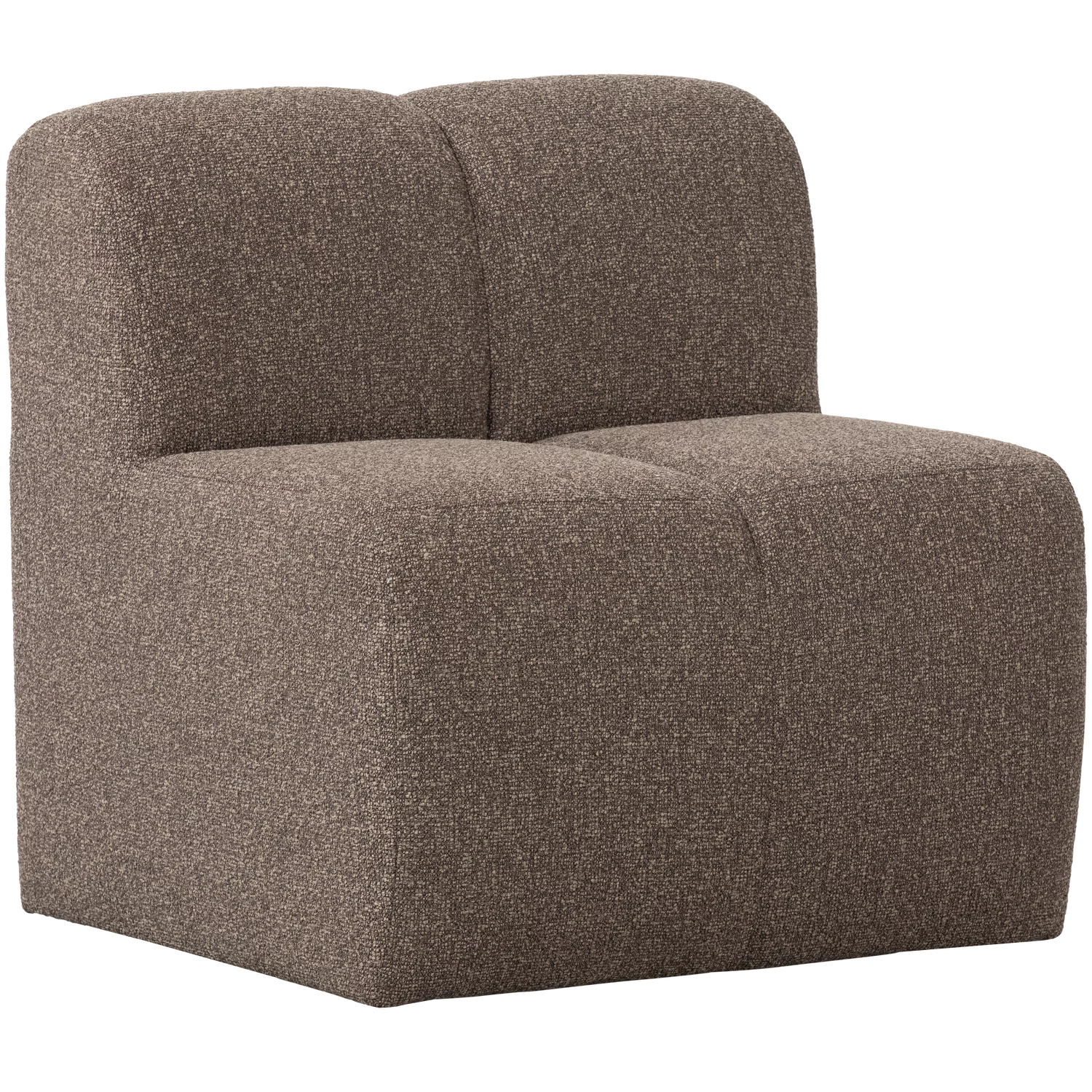 Mojo Eetbank 84 Cm Met Rugleuning Boucle Bruin Melange - Afbeelding 3