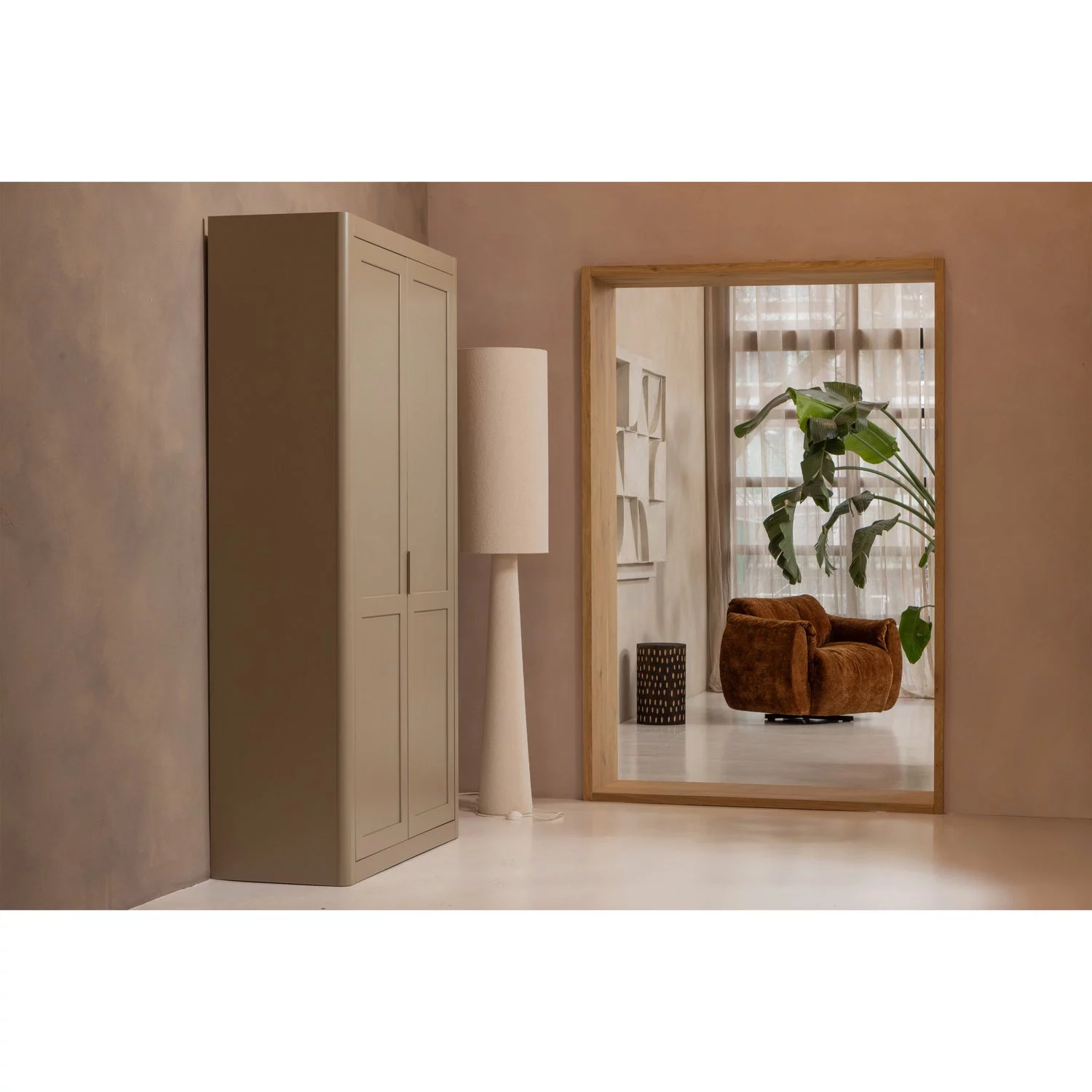 Vloerlamp Loft Bouclé, Kleur Naturel - Afbeelding 3