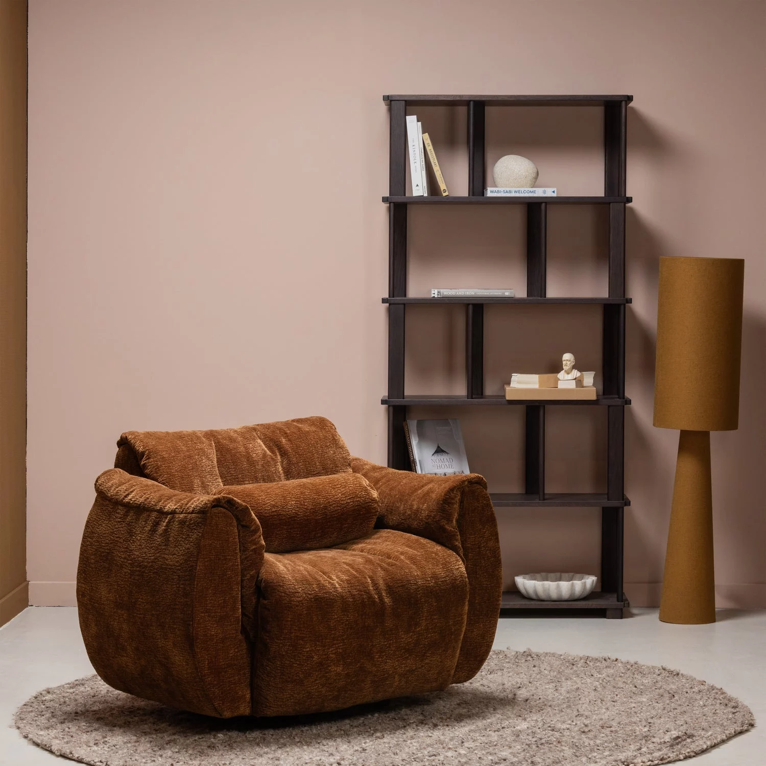 Riss Boekenkast Eikenhout Mystic Brown 186X90 Cm - Afbeelding 2