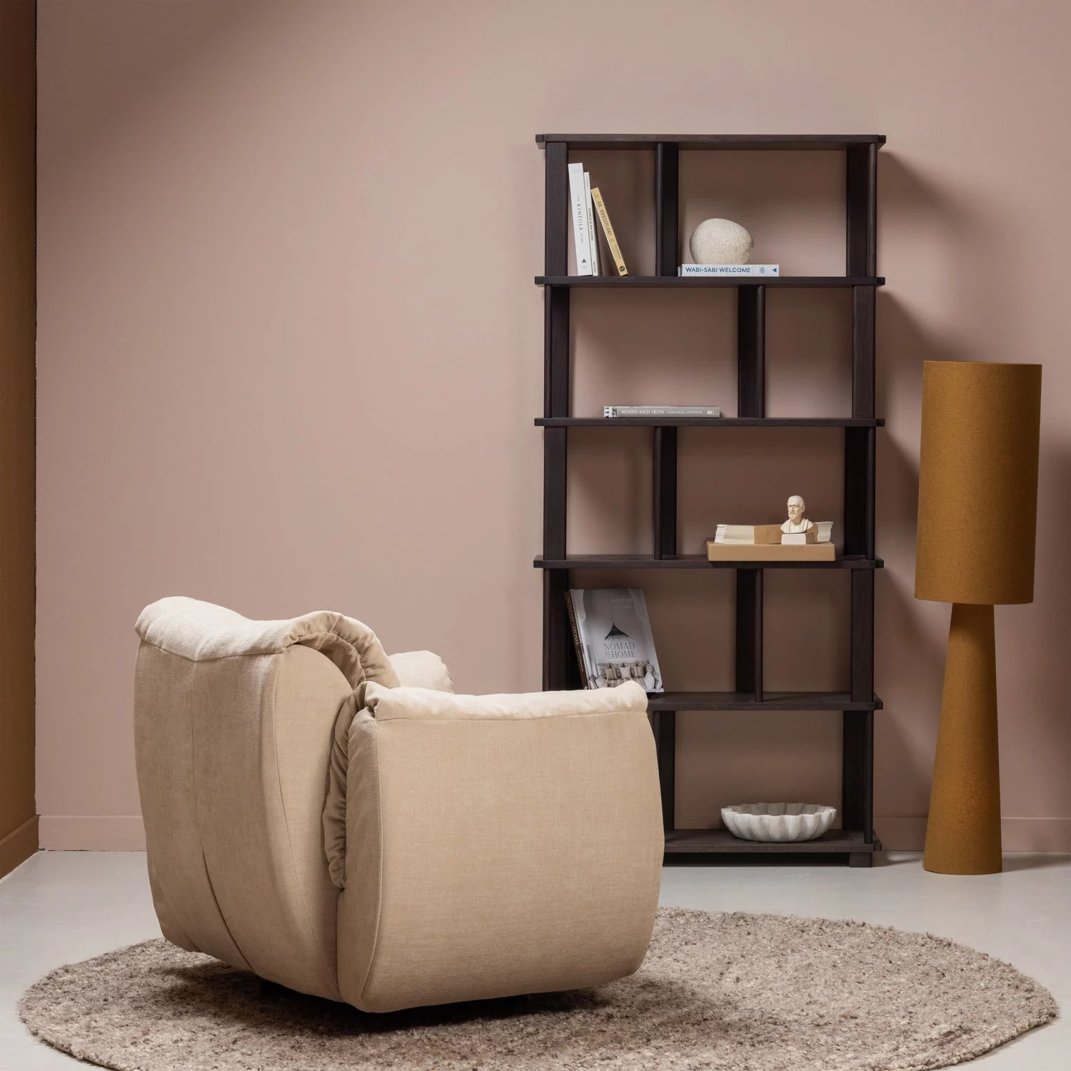 Riss Boekenkast Eikenhout Mystic Brown 186X90 Cm - Afbeelding 3