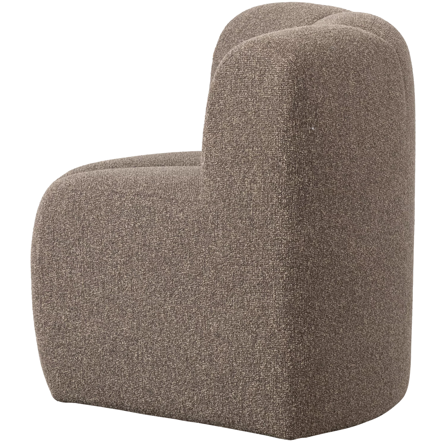 Mojo Eetbank Hoek Met Rugleuning Boucle Bruin Melange - Afbeelding 4