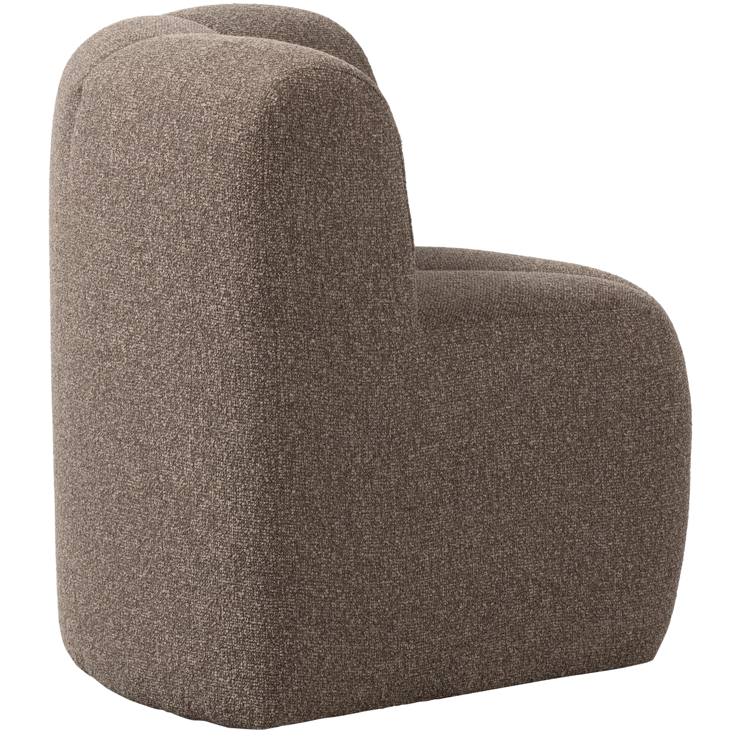 Mojo Eetbank Hoek Met Rugleuning Boucle Bruin Melange - Afbeelding 5