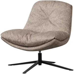 Arve Draaifauteuil Bedrukte Stof Naturel Melange