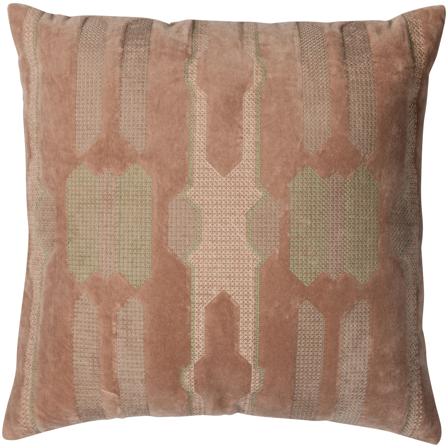 Feis Kussens Velvet Roze/Naturel - Set Van 3 - Afbeelding 5