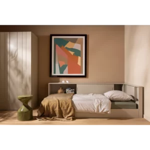 Alternative view of Hoekbed Carter Grenenhout, 90 X 200Cm