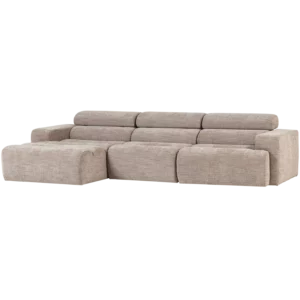Loungebank Novi Geweven Melange Stof, Kleur Naturel