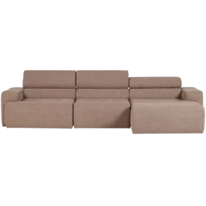 Alternative view of Loungebank Novi Geweven Melange Stof, Kleur Taupe