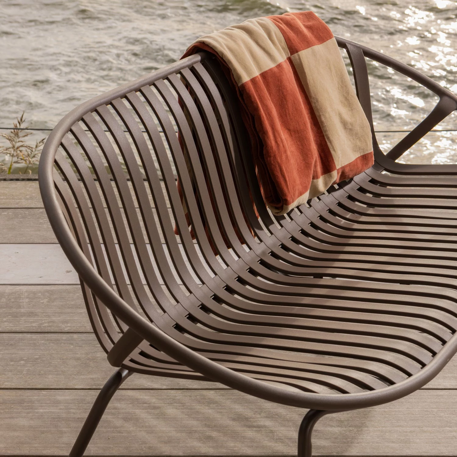 Zena Plaid 130X170 Cm Velvet Roestbruin/Beige - Afbeelding 3