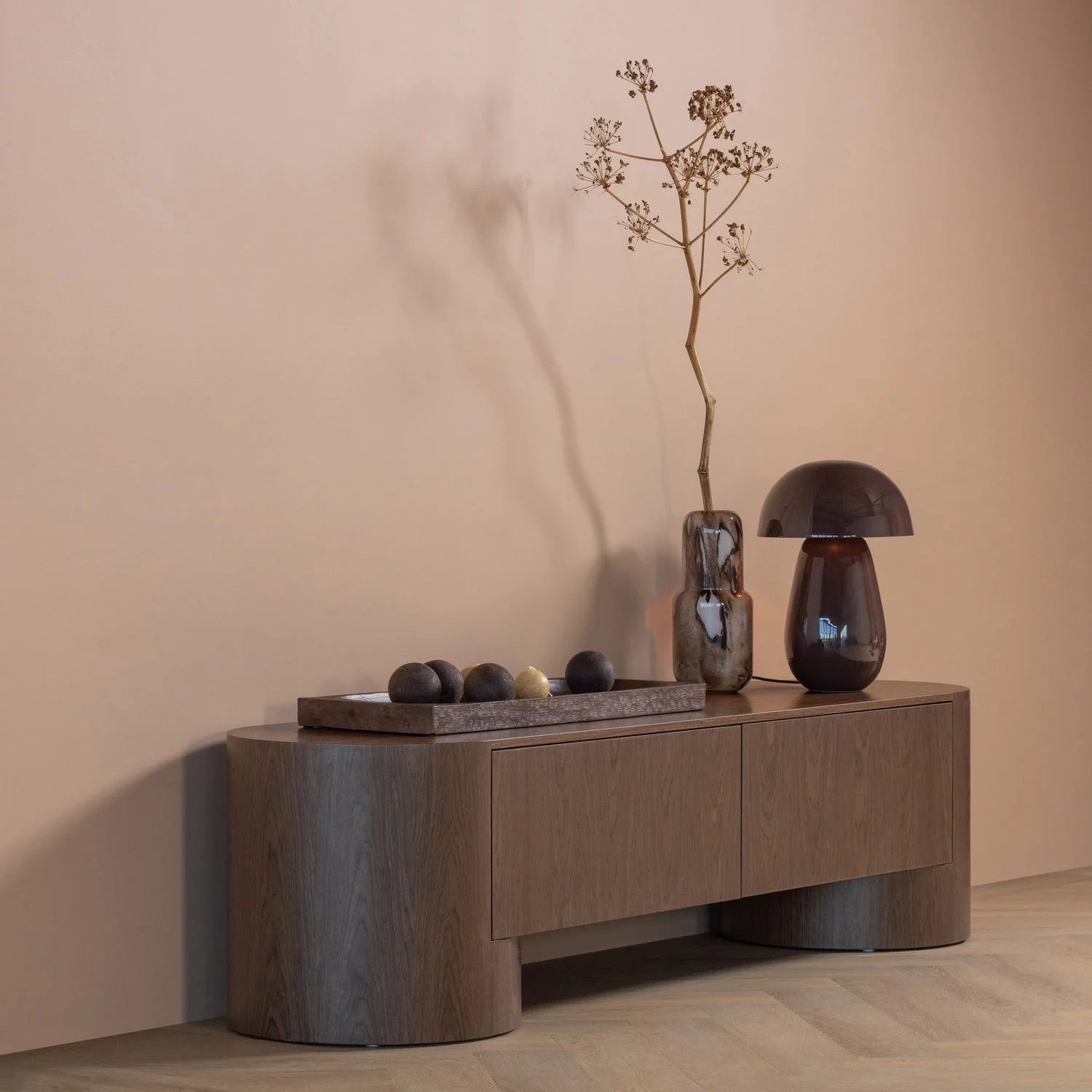 Velari Tv Meubel Hout Fineer Bruin - Afbeelding 3