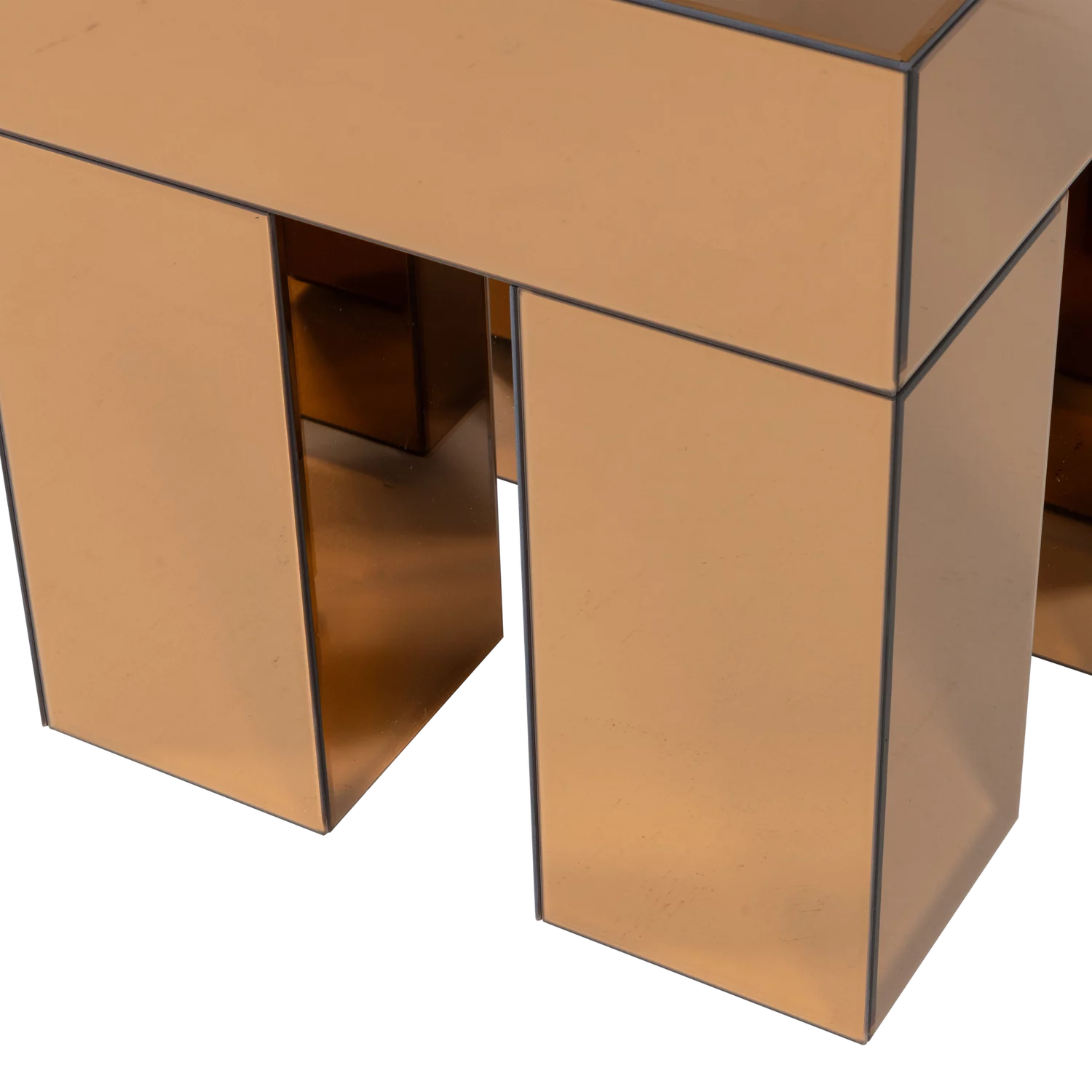 Mirrox Bijzettafel Hout Spiegelglas Bruin [Fsc] - Afbeelding 6