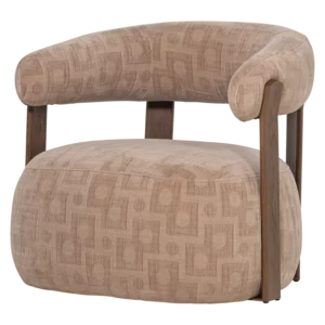 Fauteuil Foon 3D Structuurstof En Hout