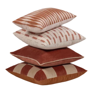 Zena Kussens Roze/Roestbruin - Set Van 4
