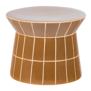 Plu Decoratieve Bijzettafel O38X30 Cm Keramiek Honinggeel