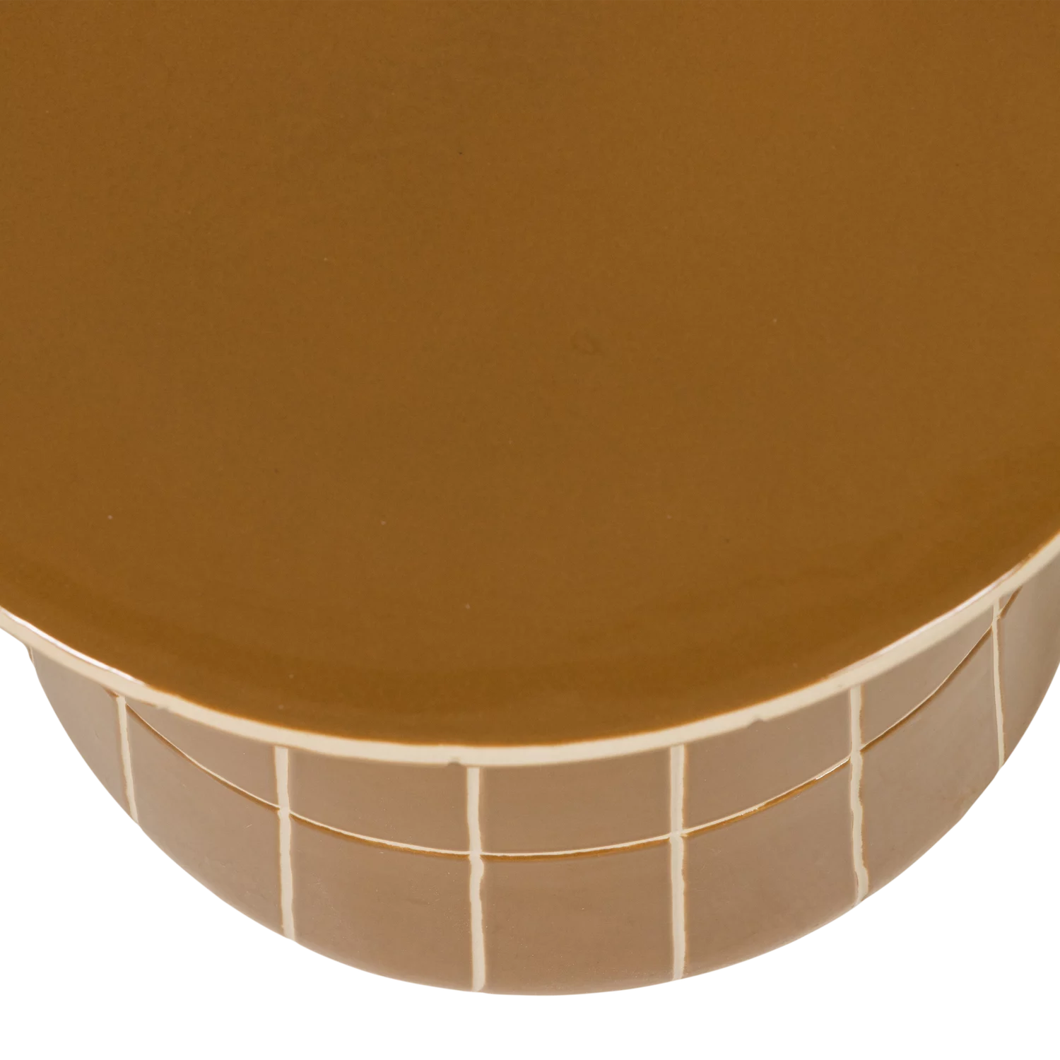 Plu Decoratieve Bijzettafel O38X30 Cm Keramiek Honinggeel - Afbeelding 5